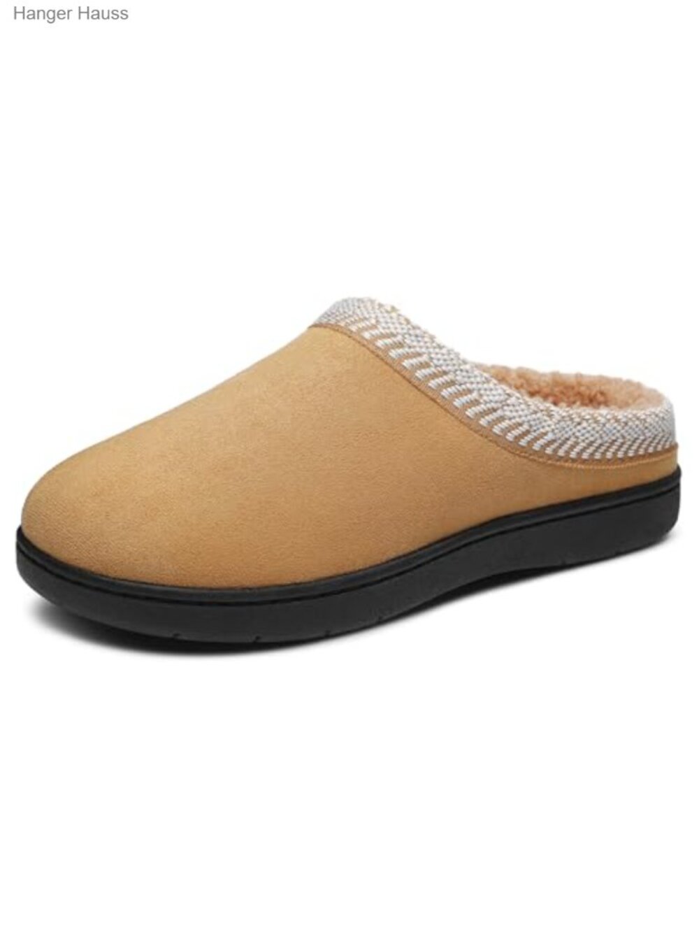 Faux Fur Lined Memory Foam House Slippers